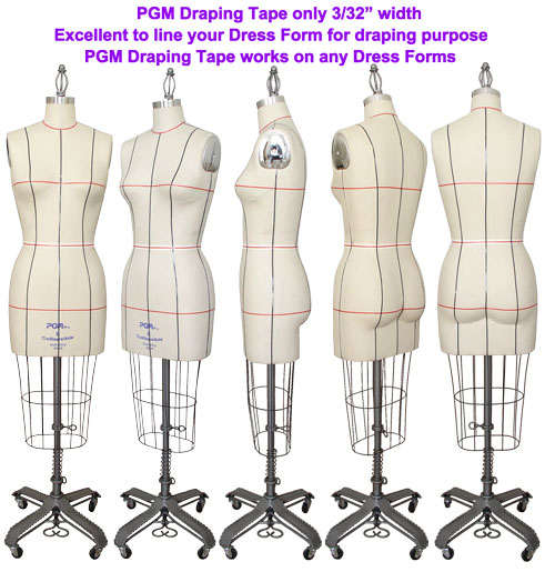Using PGM Professional Draping Tape to line up your Dress Forms