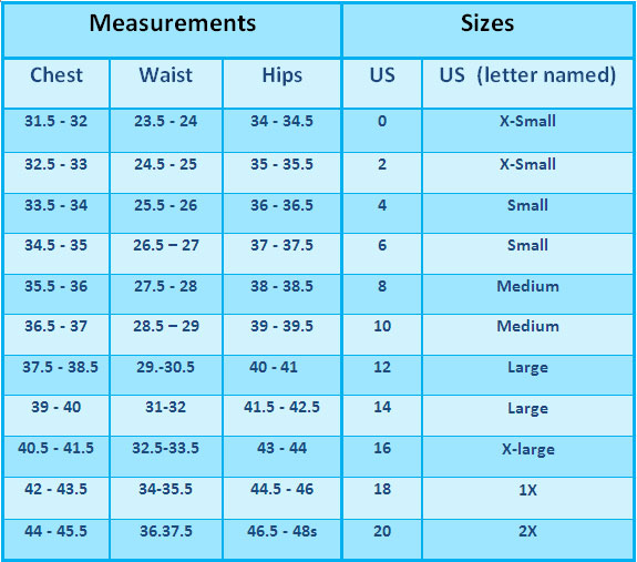 Kohls Clothing Size Chart