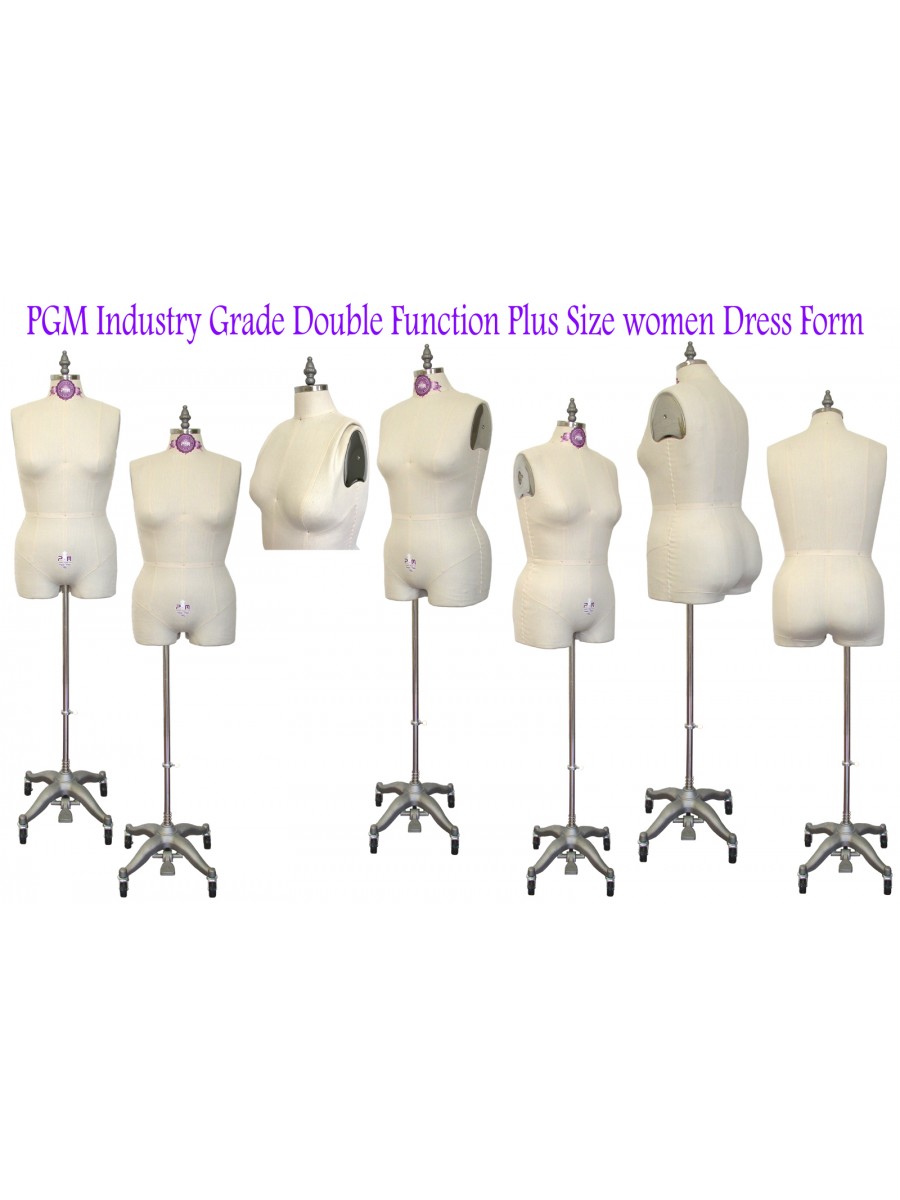 Industry Grade Women Plus Size Half Body Dress Form with Partial Legs and  Collapsible Shoulder (601LA)