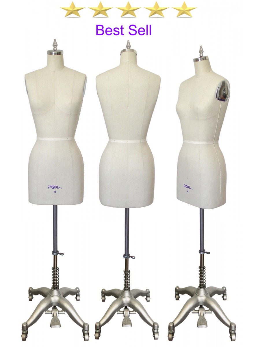 inc Sz 6 PGM dress form Professional Half Body Dress Form for Sewing with Legs,Collapsible Shoulders and Adjustable Height 