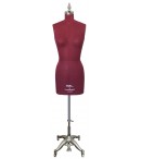 dress form Missy Dress Form with Hip and collapsible shoulders (maroon color ,603-size 4)