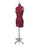 dress form Missy Dress Form with Hip and collapsible shoulders (maroon color ,603-size 6)