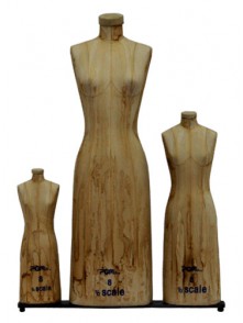 Antique Miniature Scale Dress Form (Artistic Design, 615AT, 3 pcs/set )