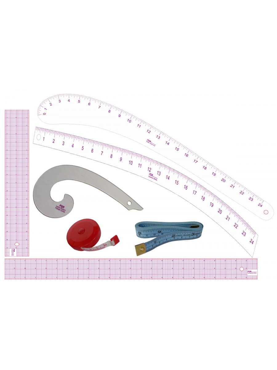Fashion Ruler Student Kit PGM Vary Form Curve French Curve Pattern Grading Rulers Curve Stick Tape Measurement Pattern Design Ruler Set 