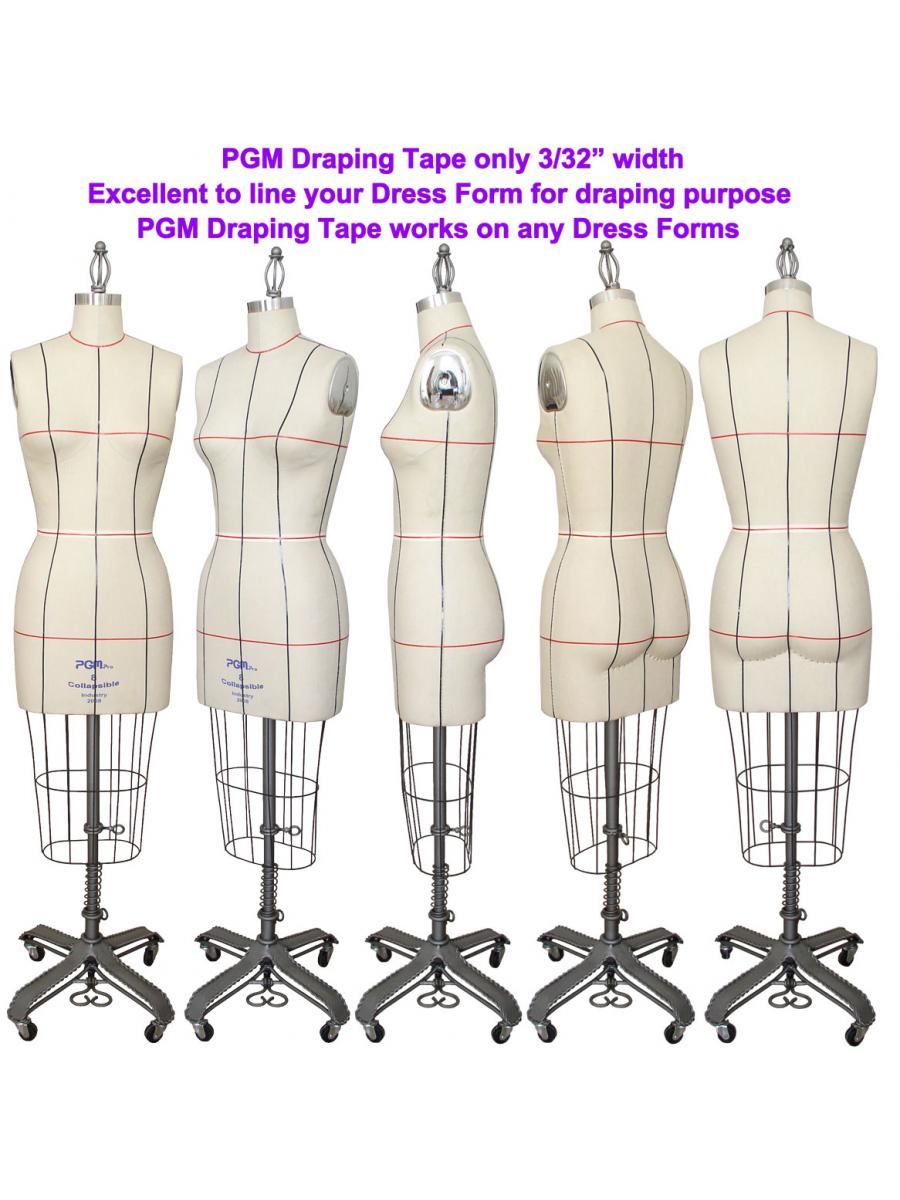 Generic 40Pcs Draping Tape Mannequin Masking Tape Self-Adhesive Dress Form