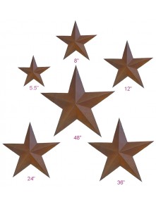 Dress form Rustic Barn Star (6pcs/set x 3 sets, 101-A)