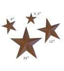 dress form Rustic Barn Star (4pcs/set x 3 sets, 101-C)