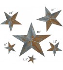 dress form Irregular Rustic Barn Star (6pcs/set x 3 sets, 102-A)