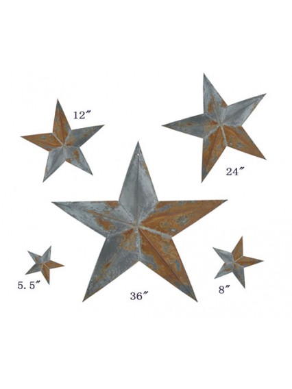 dress form Irregular Rustic Barn Star (5pcs/set x 5 sets, 102-B)