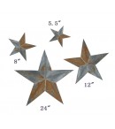 dress form Irregular Rustic Barn Star (4pcs/set x 3 sets, 102-C)