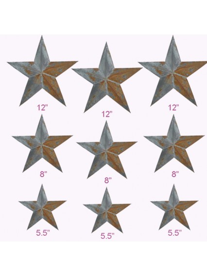 dress form Irregular Rustic Barn Star (9pcs/set, 102-D)