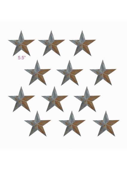 dress form Irregular Rustic Barn Star (5.5", 102-E) x 12 pcs