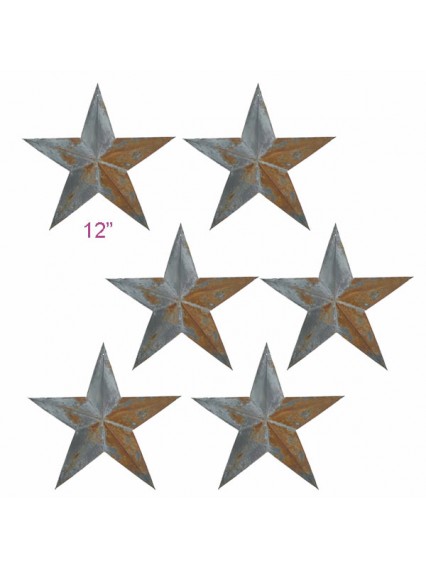 dress form Irregular Rustic Barn Star (12", 102-G) x 6 pcs
