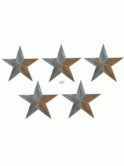 dress form Irregular Rustic Barn Star (24", 102-H) x 5 pcs