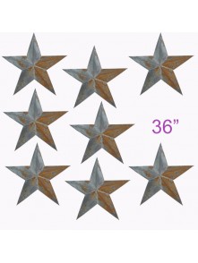 Dress form Irregular Rustic Barn Star (36", 102-J) x 8 pcs
